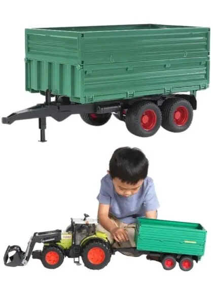 Bruder Tandemaxle tippvogn med lokk - tilhenger til traktor 02010