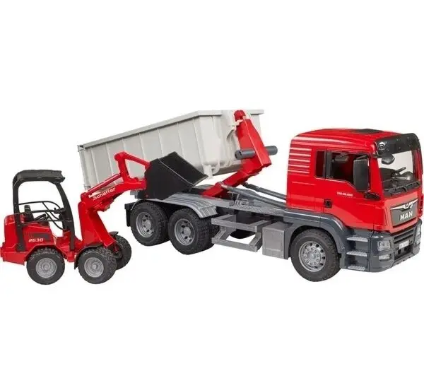 Bruder MAN TGS lastebil med container og kompaktlaster - 03767