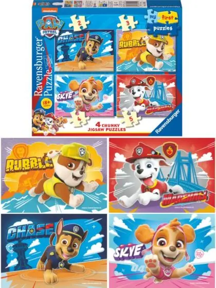 Ravensburger Mitt første puslespill 2, 3, 4 og 5 brikker - Paw patrol