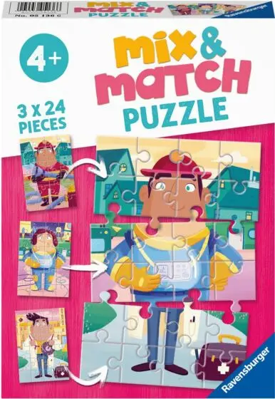 Ravensburger puslespill 3x24 brikker - Mix & Match: Arbeidsliv