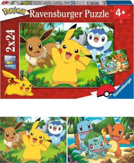 Ravensburger Pokemon puslespill 2x24 brikker - Pikachu og venner