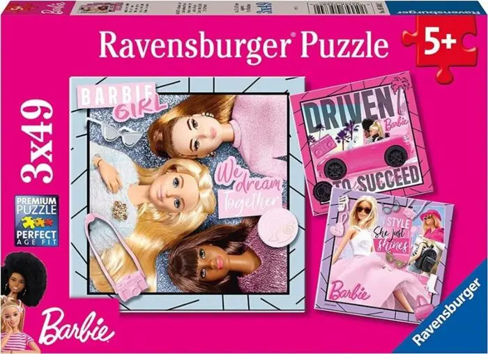 Ravensburger Barbie puslespill 3x49 brikker - Barbie Girl