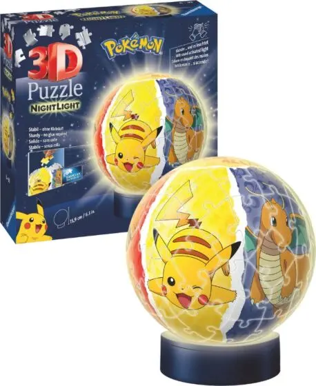 Ravensburger 3D puslespill 72 brikker - Pokemon lydaktivert nattlys