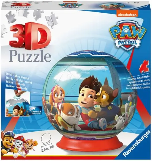 Ravensburger PAW Patrol 3D puslespill 72 brikker - Ryder og valpene