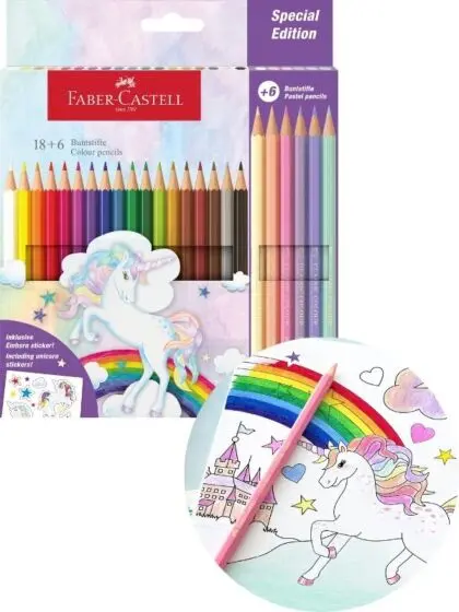 Faber-Castell fargeblyanter - 18 farger + 6 pastellfarger