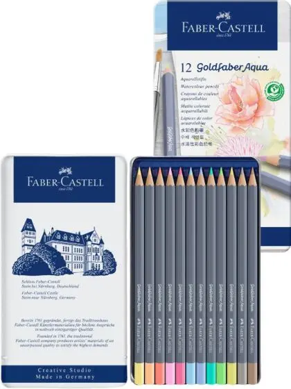 Faber-Castell Goldfaber akvarellblyanter pastell - 12 fargeblyanter
