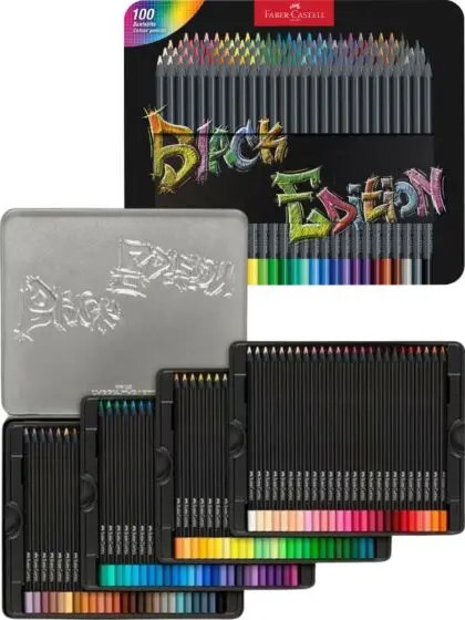 Faber-Castell Black Edition fargeblyanter - 100 farger