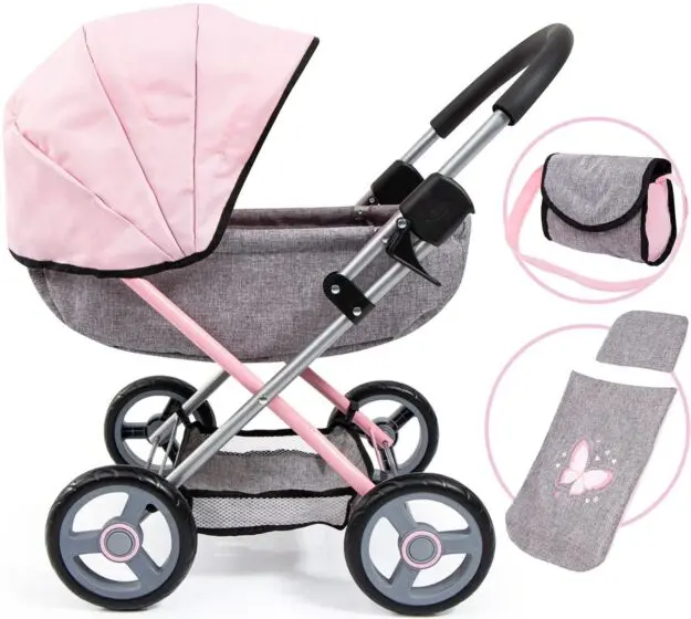 Bayer Design dukkevogn med teppe og pute - passer dukke 46 cm