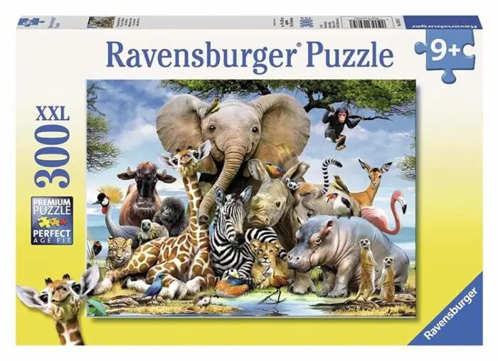 Ravensburger Puslespill 300 brikker - Afrika-venner - store brikker