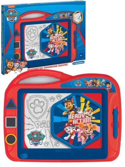 Clementoni Paw Patrol evighetstavle - magnetisk tegnetavle med penn og stempler