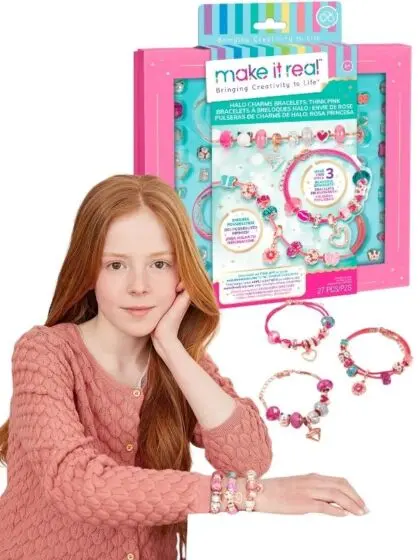 Make it Real Halo Charms smykkesett - lag 3 armbånd med perler og anheng