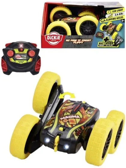 Dickie Toys RC Fire ‘n Frost Flippy stuntbil med fjernkontroll 16 cm