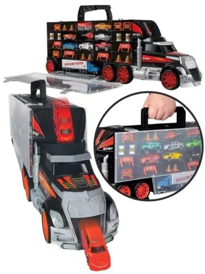 Dickie Toys Truck Carry Case - semitrailer med oppbevaring for opptil 42 småbiler