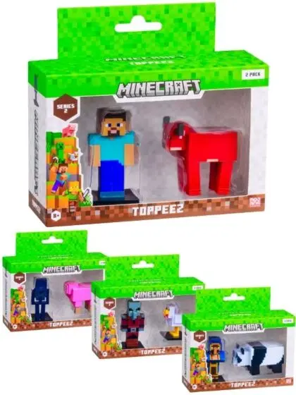 Minecraft 3D Figursett 6 cm – 2-pack