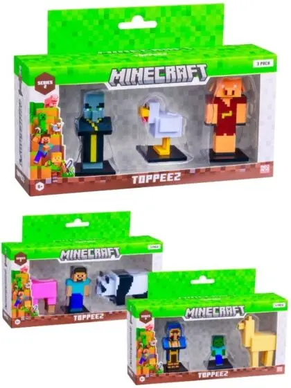 Minecraft 3D Figursett 6 cm – 3-pack