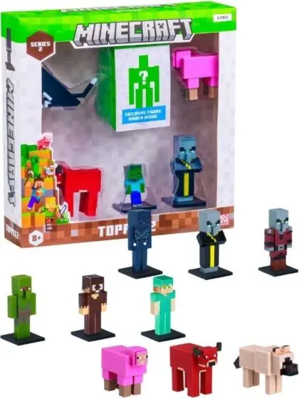 Minecraft 3D Figursett Deluxe – 6 figurer