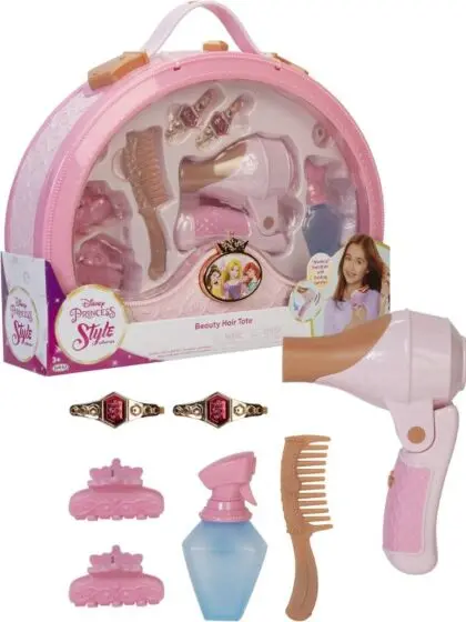 Disney Princess Style Collection koffert med hårpynt og hårføner med lyd