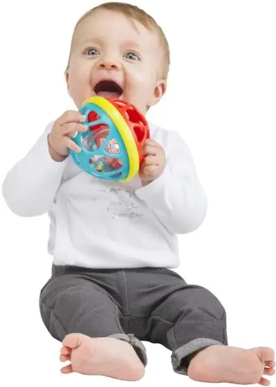Sophie la Girafe fargerik ball og rangle