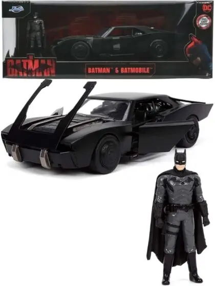 Batman Batmobile metallbil med actionfigur – 21 cm