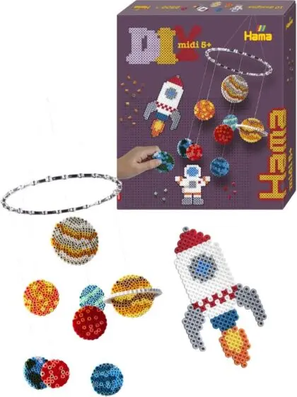 Hama Midi Verdensrommet eske med 2500 perler og perlebrett