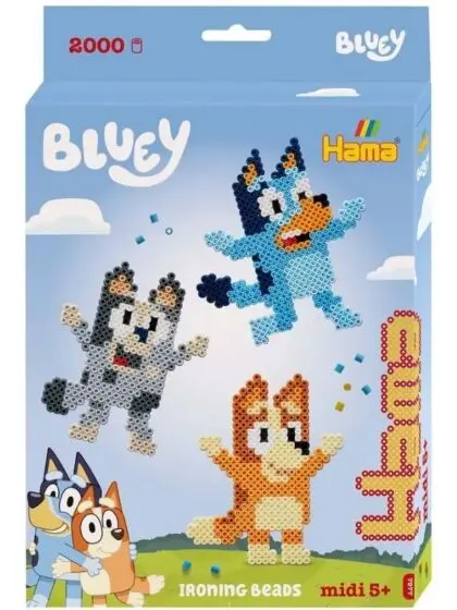 Hama Midi Bluey eske med 2000 perler og perlebrett