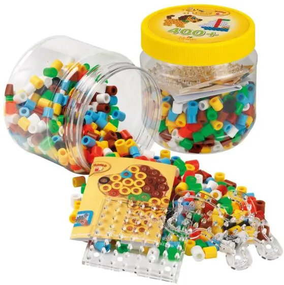 Hama Maxi gul boks - 400 Maxi perler og 2 perlebrett