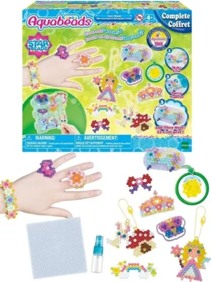 Aquabeads Fairy World perlesett - med 820 vannperler i 16 ulike farger
