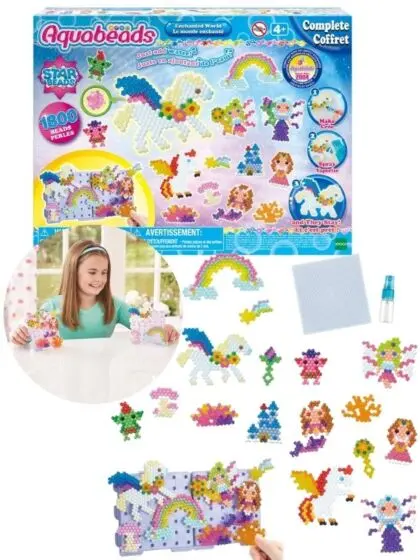 Aquabeads Enchanted World perlesett - med 1800 vannperler i 26 ulike farger