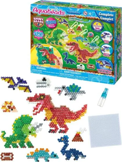 Aquabeads Dinosaur World perlesett med 1200 vannperler