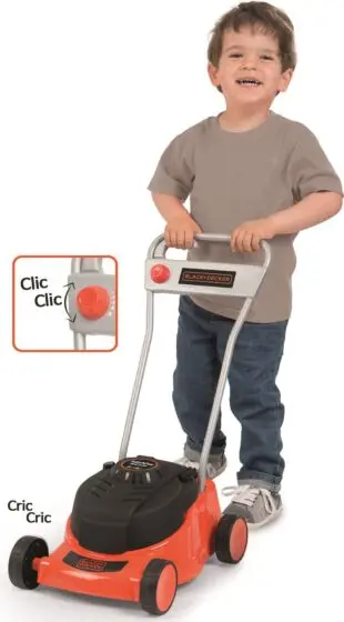 Smoby Black and Decker mekanisk gressklipper til barn - 54 cm