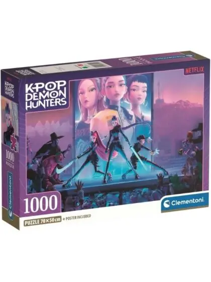 Clementoni K-Pop Demon Hunters puslespill 1000 brikker – 70 x 50 cm