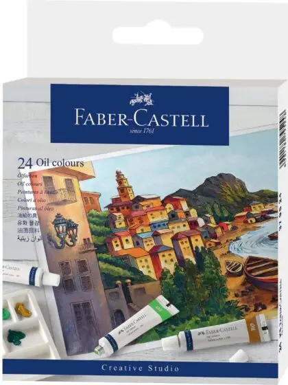 Faber-Castell oljemaling - 24 farger i tube