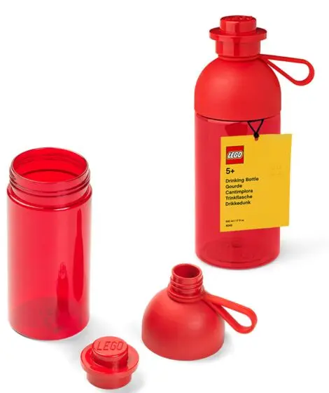 LEGO hydration bottle 0,5L - transparent Bright Red