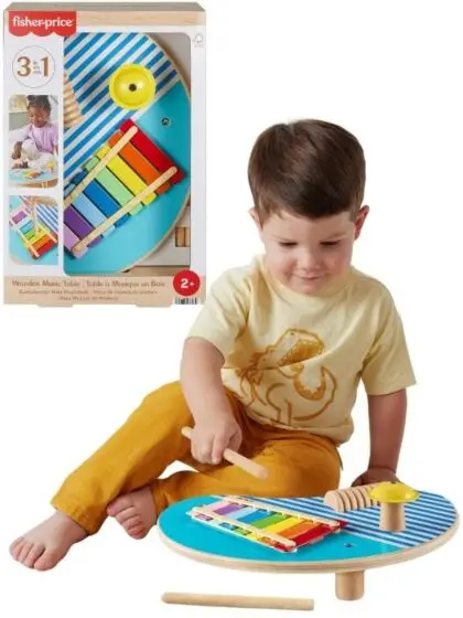 Fisher-Price musikbord i tre 3-i-1 - xylofon og instrumenter
