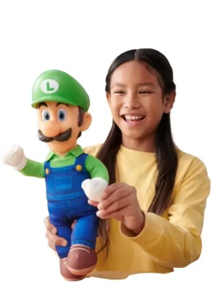 Super Mario Movie bamse figur - Luigi 38 cm