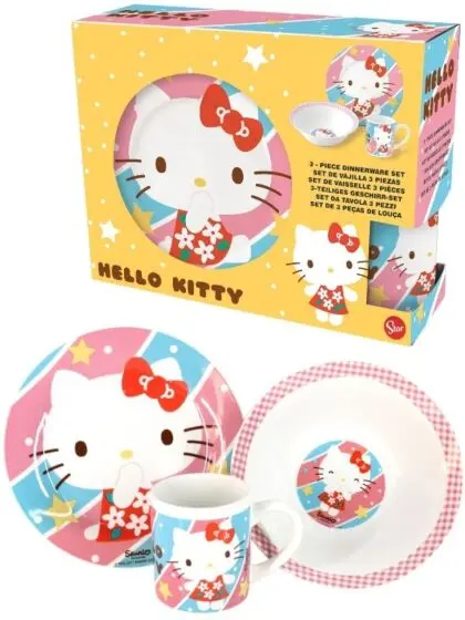 Hello Kitty Poema servise - frokostsett i keramikk