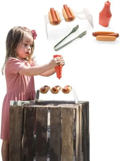 Dantoy Green Garden Hotdog sett med lekemat - 9 deler i svanemerket plast
