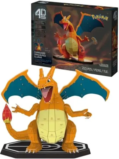 4D Build Pokémon Charizard 3D puslespill - 223 deler