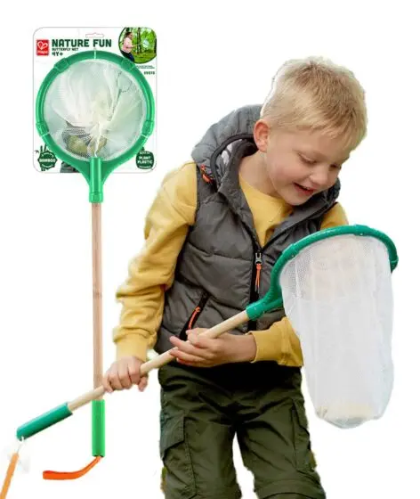 Hape sommerfuglhov - med stang i tre