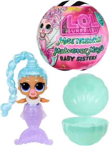 LOL Surprise Mermaids Makeover Magic Baby Sisters – overraskelsesball med havfrue dukke