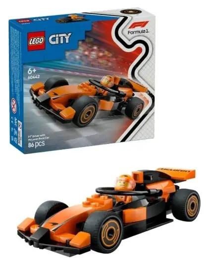 LEGO City 60442 F1-fører med McLaren-racerbil