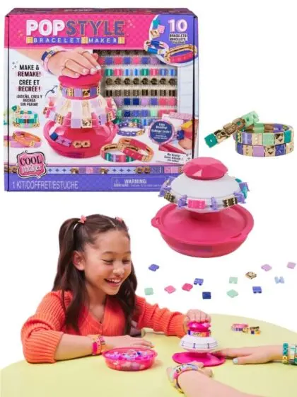 Cool Maker Popstyle Bracelet Maker DIY hobbysett med utstyr til 10 perlearmbånd - 170 perler