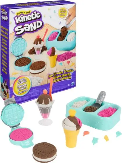 Kinetic Sand sett med magisk sand - iskrem