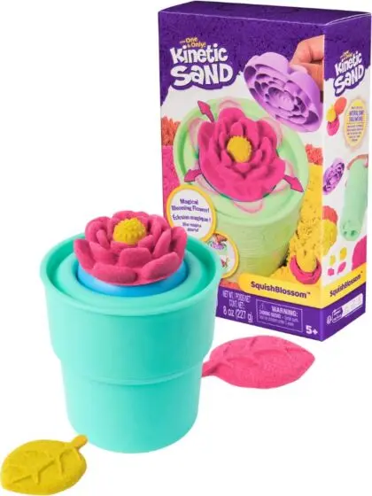 Kinetic Sand Squish Blossom lekesett med magisk sand