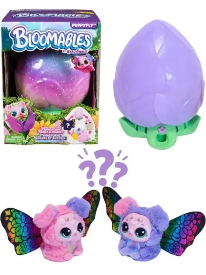 Hatchimals Bloomables Puppyfly – interaktiv blomst med lys, lyd og overraskelsesleke