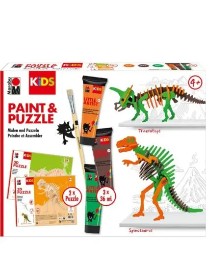 Marabu KiDS Dinosaur hobbysett - Mal og pusle