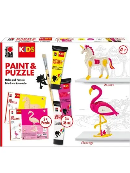 Marabu KiDS Enhjørning hobbysett - Mal og pusle