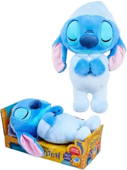 Disney Stitch sovende bamse med pustebevegelse og lyd - 31 cm