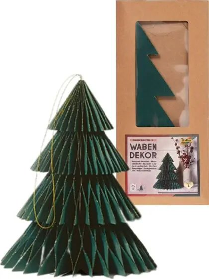 Folia Papirdekorasjon Jul - Juletre 32 cm høyt