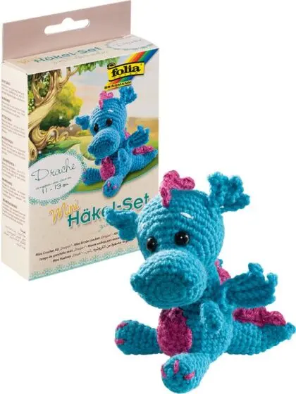 Folia Mini heklesett - Amigurumi Drage